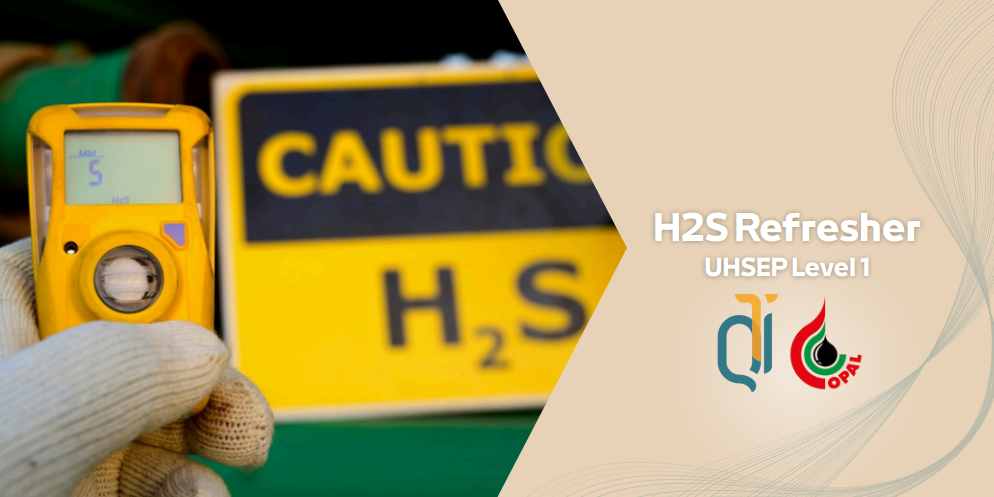 H2S Awareness and Escape - Refresher - UHSEP Level 1 course image